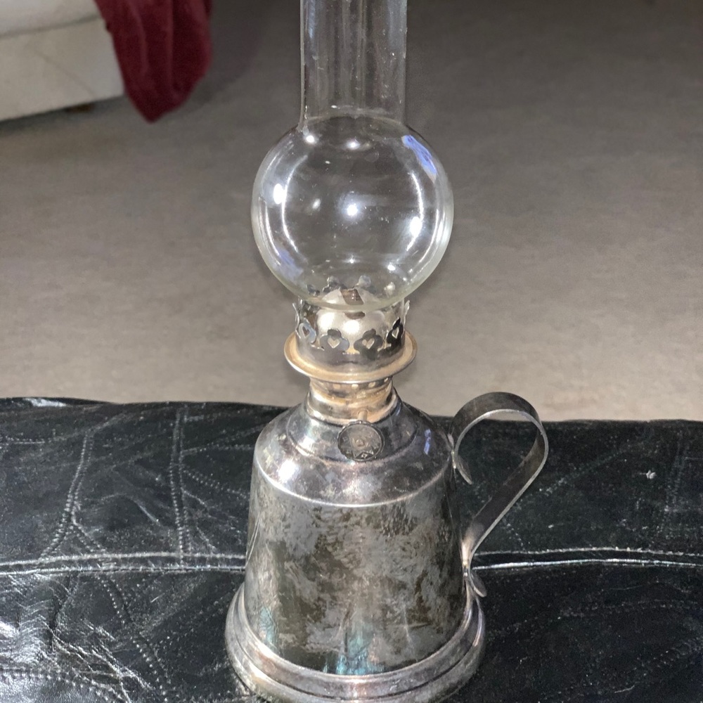 Vintage Silver Plated Wallace kerosene Lamp